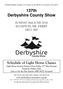 137th Derbyshire County Show
