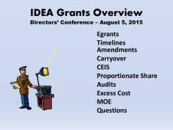 Maintenance of Effort - Illinois State Board of Education