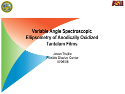 High k dielectrics for flexible displays - public.asu.edu