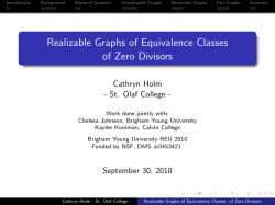 Realizable Graphs of Equivalence Classes of