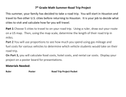 7 th Grade Math Summer-Road Trip Project