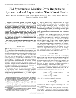 IPM synchronous machine drive response to