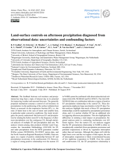 Land-surface controls on afternoon precipitation diagnosed from