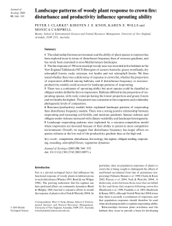 Landscape patterns of woody plant response to crown fire