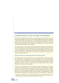 Stock market developments in the light of the current low