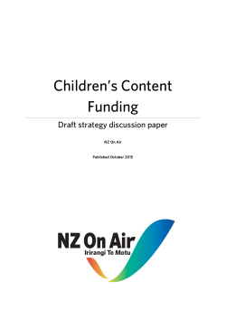 Children`s Content Draft Strategy for discussion Oct 2015