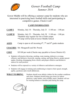 Gower Football Camp Summer 2016