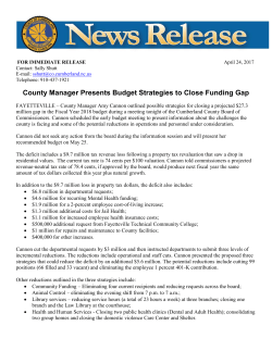 County Manager Presents Budget Strategies to Close Funding Gap