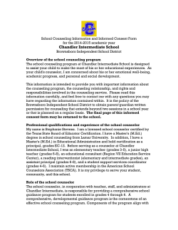 School Counseling Information and Informed Consent Form for the