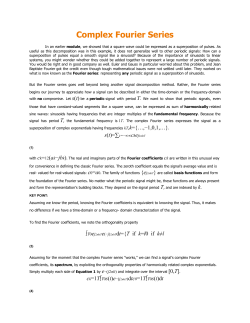 Complex Fourier Series