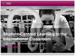 Student-Centred Learning in the International Classroom