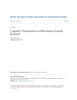 Cognitive Neuroscience in Information Systems Research