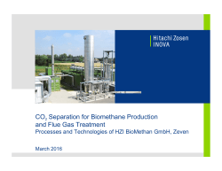 CO2 Separation for Biomethane Production and Flue Gas Treatment