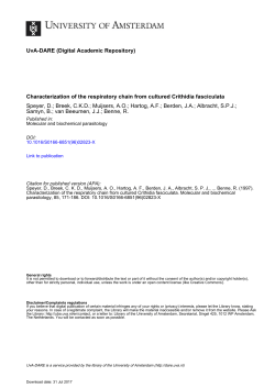 Characterization of the respiratory chain from cultured Crithidia