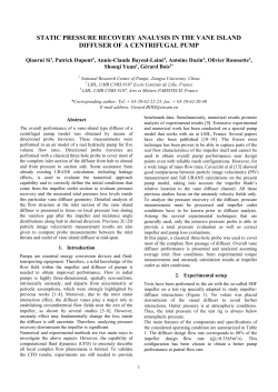 3.4. Diffuser static pressure recovery