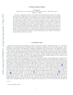 A fluid particle model