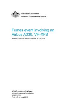 Fumes event involving an Airbus A330, VH-XFB