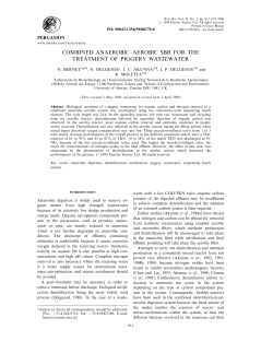 combined anaerobic&plusmn;aerobic sbr for the treatment of piggery