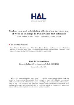 Carbon pool and substitution effects of an increased use of