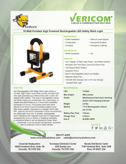 10 Watt Portable High Powered Rechargeable LED Safety Work Light