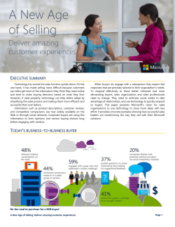 FY15 Sales Productivity Whitepaper