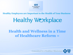 Worksite Wellness - Mississippi SHRM