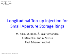 Longitudinal Top-up Injection for Small Aperture