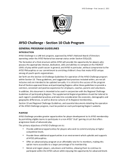 AYSO Challenge -‐ Section 10 Club Program
