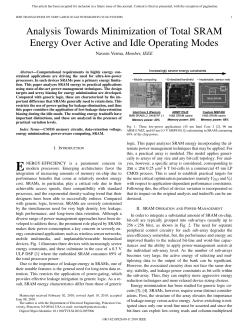 Analysis Towards Minimization of Total SRAM Energy Over Active