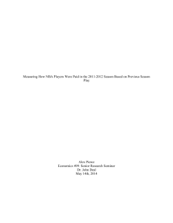 Measuring How NBA Players Were Paid in the 2011