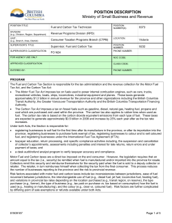 Ministry of Small Business and Revenue