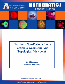The Finite Non-Periodic Toda Lattice
