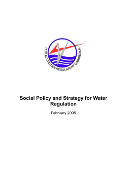 PURC Social Policy - Public Utilities Regulatory Commission