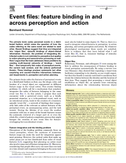 Event files: feature binding in and across perception and action