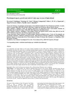 Physiological aspects, growth and yield of Coffea spp. in areas of