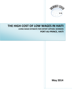 The High Cost of Low Wages in Haiti Living Wage