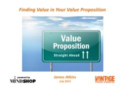 Finding Value in Your Value Proposition