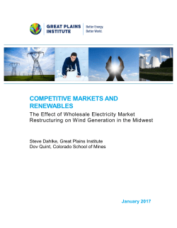 competitive markets and renewables