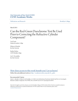 Can the Red-Green Duochrome Test Be Used Prior to Correcting