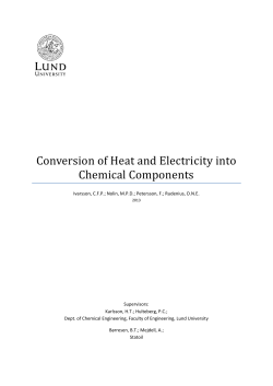 Conversion of Heat and Electricity into Chemical Components