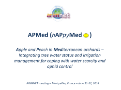 APMed Apple and Peach in Mediterranean orchards