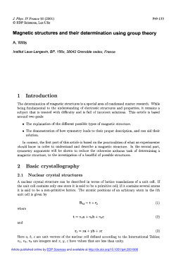 Magnetic structures and their determination using group theory 1