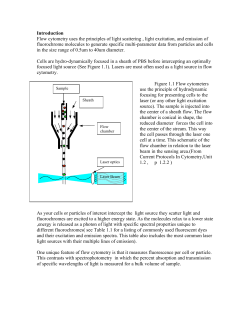 Introduction Flow cytometry uses the principles of light scattering