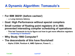 Tomasulo Example - CS Course Webpages