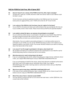 FAQ for POSB Go Cash Free, Win A Spree 2017