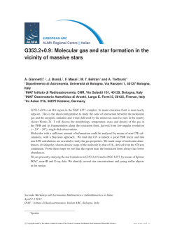 G353.2+0.9: Molecular gas and star formation in the vicinity - Ira-Inaf
