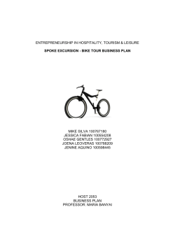 Bike Tour Business Plan