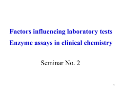 Enzymes in clinical biochemistry