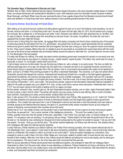 The Snowden Saga: A Shadowland of Secrets and Light Whether