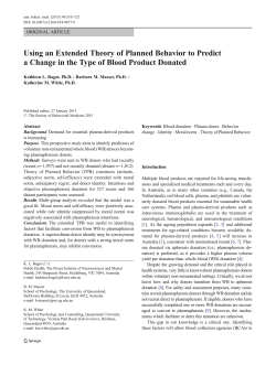 Using an Extended Theory of Planned Behavior to Predict a Change